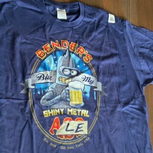Bender from Futurama Graphic Tee in Blue